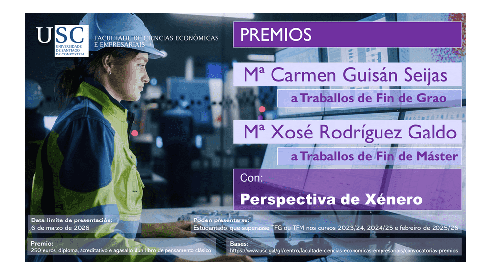 Premio María Carmen Guisán Seijas a la introducción de la perspectiva de género en los Trabajos Fin de Grado de la Facultad de Ciencias Económicas y Empresariales de Santiago de Compostela